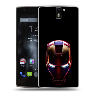 Силиконовый чехол на OnePlus One с принтом IronMan Железный человек