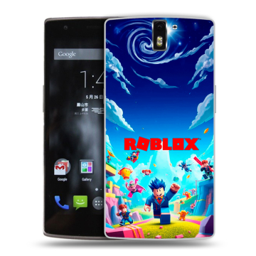 Силиконовый чехол на OnePlus One с принтом Roblox Роблокс