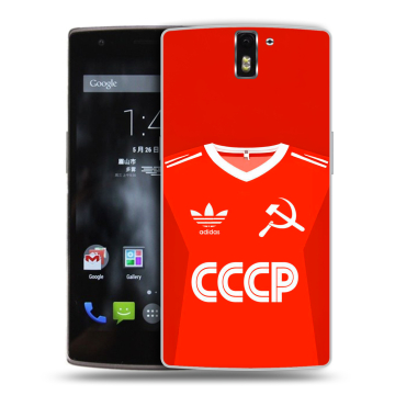 Силиконовый чехол на OnePlus One с принтом Флаг Герб СССР Силиконовый чехол на OnePlus One с принтом Флаг Герб СССР