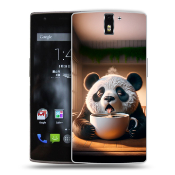 Силиконовый чехол на OnePlus One с принтом смешная панда