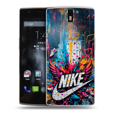 Силиконовый чехол на OnePlus One с принтом Nike Найк