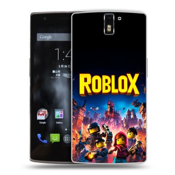 Силиконовый чехол на OnePlus One с принтом Roblox Роблокс