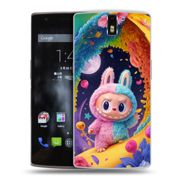 Силиконовый чехол на OnePlus One с принтом Labubu Лабубу