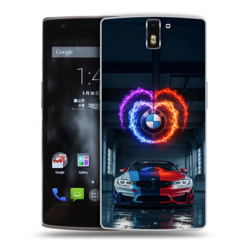 Силиконовый чехол на OnePlus One с принтом BMW БМВ