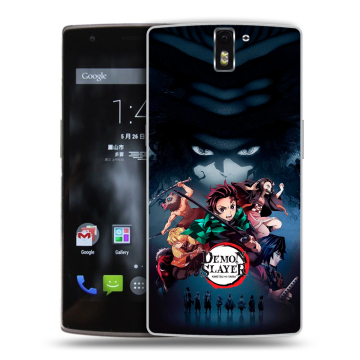 Силиконовый чехол на OnePlus One с принтом Demon Slayer Клинок рассекающий демонов