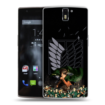 Силиконовый чехол на OnePlus One с принтом Атака титанов