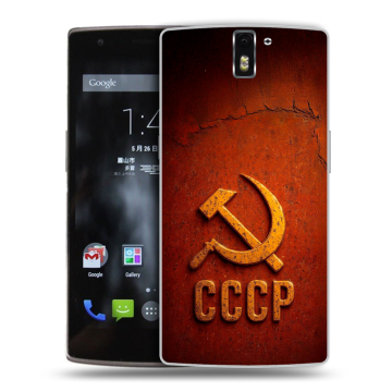 Силиконовый чехол на OnePlus One с принтом Флаг Герб СССР