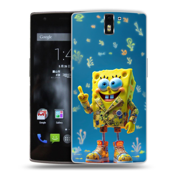 Силиконовый чехол на OnePlus One с принтом Спанч боб Спанчбоб