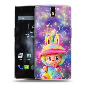 Силиконовый чехол на OnePlus One с принтом Labubu Лабубу