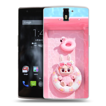 Силиконовый чехол на OnePlus One с принтом Labubu Лабубу