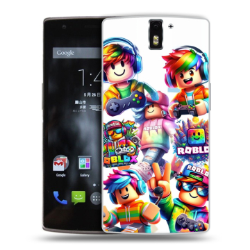 Силиконовый чехол на OnePlus One с принтом Roblox Роблокс