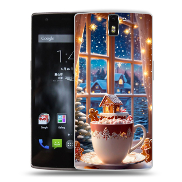 Силиконовый чехол на OnePlus One с принтом Новый год Силиконовый чехол на OnePlus One с принтом Новый год