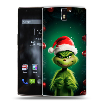 Силиконовый чехол на OnePlus One с принтом Гринч Новый год Рождество Силиконовый чехол на OnePlus One с принтом Гринч Новый год Рождество