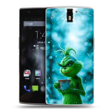 Силиконовый чехол на OnePlus One с принтом Новый год гринч Силиконовый чехол на OnePlus One с принтом Новый год гринч