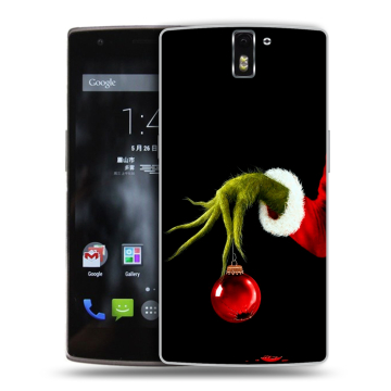 Силиконовый чехол на OnePlus One с принтом Новый год Гринч Силиконовый чехол на OnePlus One с принтом Новый год Гринч