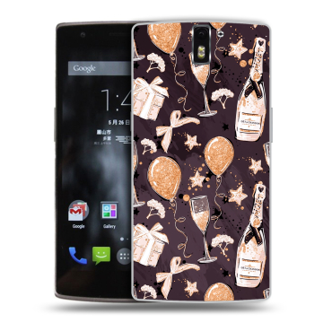 Силиконовый чехол на OnePlus One с принтом Новый год Силиконовый чехол на OnePlus One с принтом Новый год