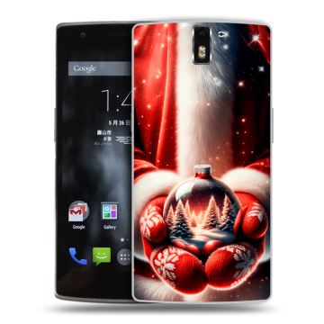 Силиконовый чехол на OnePlus One с принтом Новый год Силиконовый чехол на OnePlus One с принтом Новый год