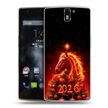 Силиконовый чехол на OnePlus One с принтом Новый год Силиконовый чехол на OnePlus One с принтом Новый год