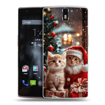 Силиконовый чехол на OnePlus One с принтом Новый год Силиконовый чехол на OnePlus One с принтом Новый год