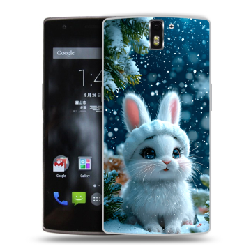 Силиконовый чехол на OnePlus One с принтом Новый год Силиконовый чехол на OnePlus One с принтом Новый год
