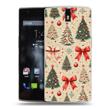 Силиконовый чехол на OnePlus One с принтом Новый год Силиконовый чехол на OnePlus One с принтом Новый год