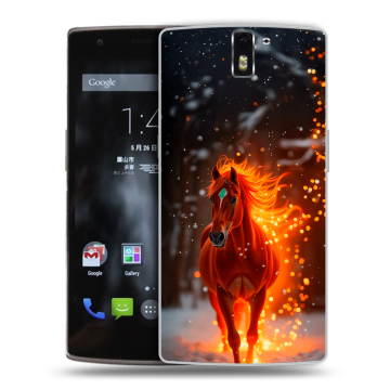 Силиконовый чехол на OnePlus One с принтом Новый год Силиконовый чехол на OnePlus One с принтом Новый год