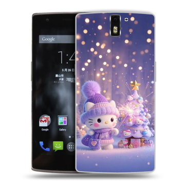 Силиконовый чехол на OnePlus One с принтом Новый год Силиконовый чехол на OnePlus One с принтом Новый год