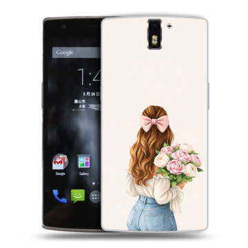 Силиконовый чехол на OnePlus One с принтом женский