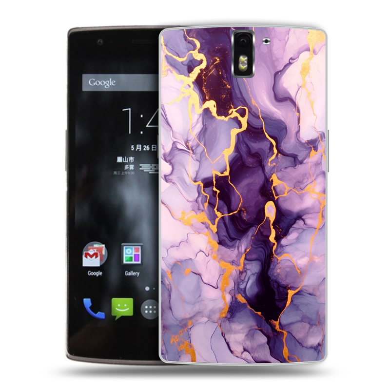 Силиконовый чехол на OnePlus One с принтом Мрамор Силиконовый чехол на OnePlus One с принтом Мрамор