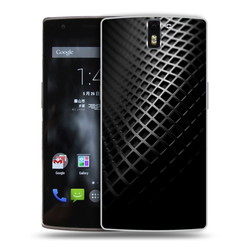 Силиконовый чехол на OnePlus One с принтом Текстура металла Силиконовый чехол на OnePlus One с принтом Текстура металла