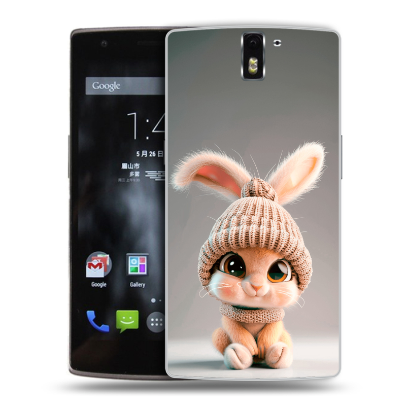 Силиконовый чехол на OnePlus One с принтом Кролик Силиконовый чехол на OnePlus One с принтом Кролик