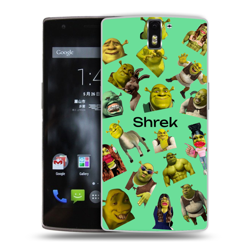Силиконовый чехол на OnePlus One с принтом Шрек Shrek Силиконовый чехол на OnePlus One с принтом Шрек Shrek