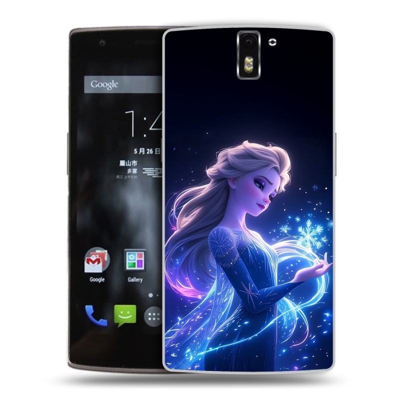 Силиконовый чехол на OnePlus One с принтом Холодное сердце Frozen Силиконовый чехол на OnePlus One с принтом Холодное сердце Frozen