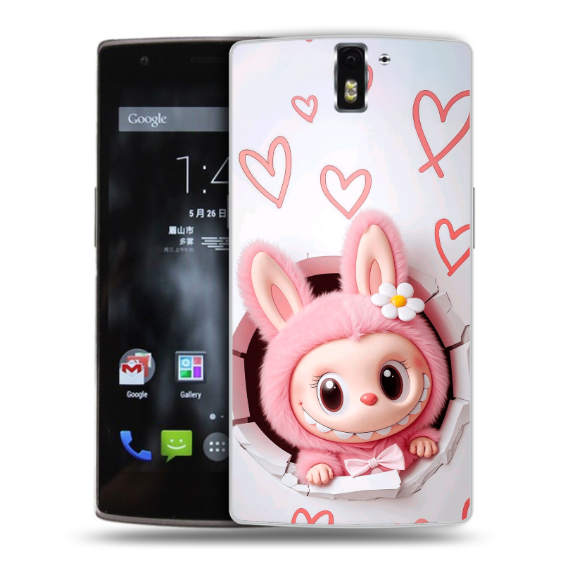 Силиконовый чехол на OnePlus One с принтом Labubu Лабубу Силиконовый чехол на OnePlus One с принтом Labubu Лабубу