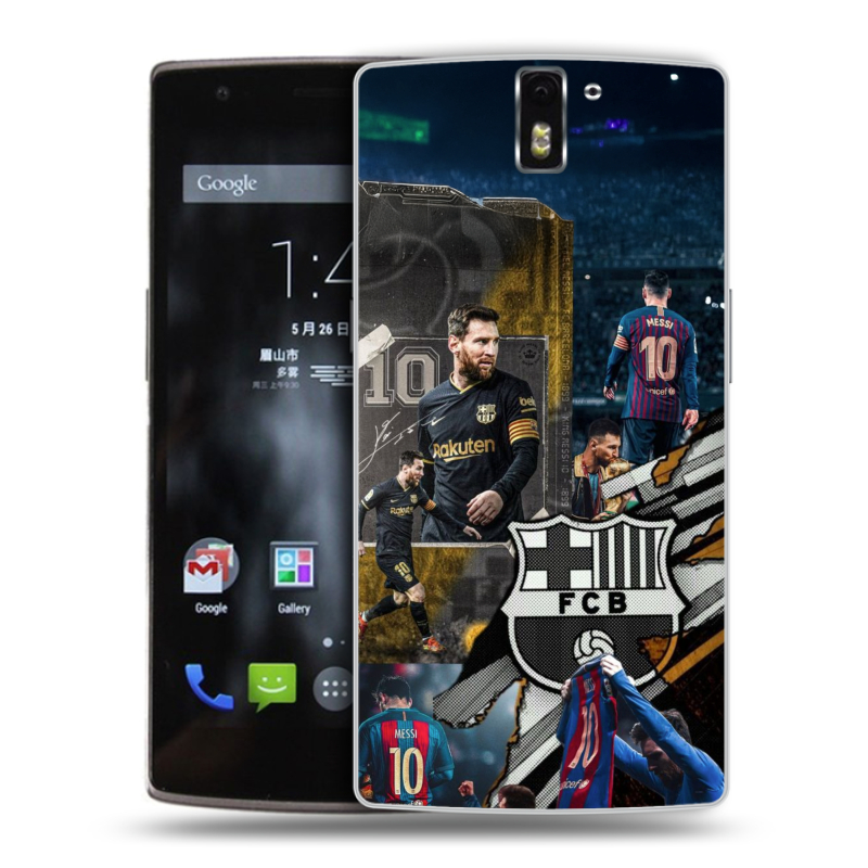 Силиконовый чехол на OnePlus One с принтом Messi Barcelona Силиконовый чехол на OnePlus One с принтом Messi Barcelona