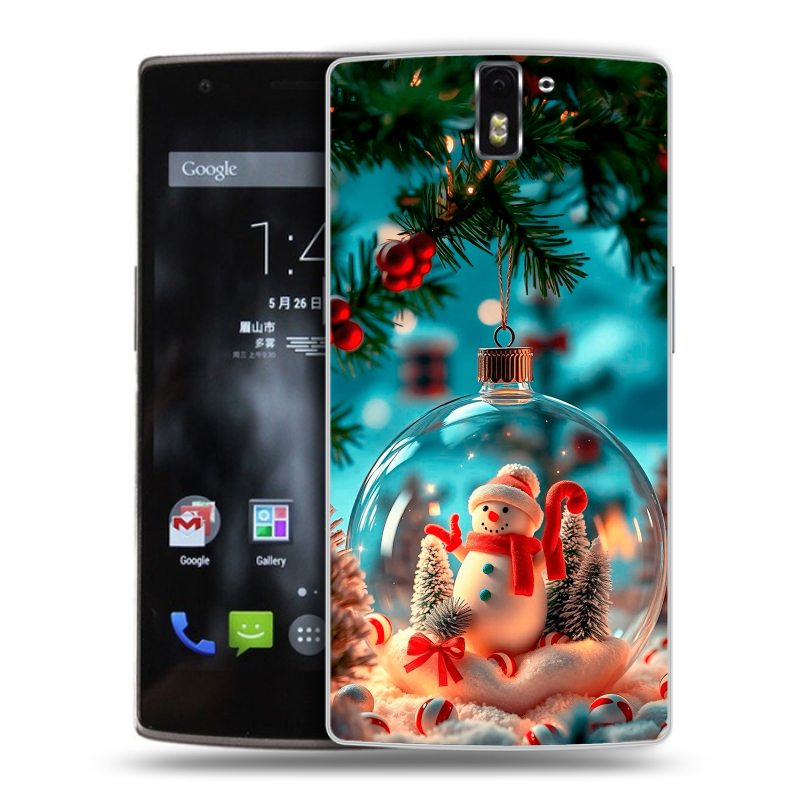 Силиконовый чехол на OnePlus One с принтом Новый год Силиконовый чехол на OnePlus One с принтом Новый год