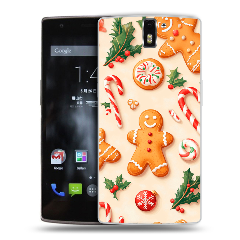 Силиконовый чехол на OnePlus One с принтом Новый год Силиконовый чехол на OnePlus One с принтом Новый год