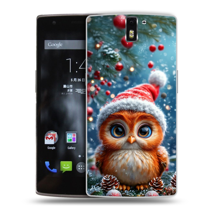 Силиконовый чехол на OnePlus One с принтом Новый год Силиконовый чехол на OnePlus One с принтом Новый год