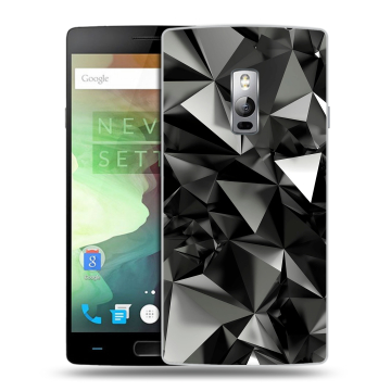 Пластиковый чехол на OnePlus 2 с принтом Черные кристаллы Пластиковый чехол на OnePlus 2 с принтом Черные кристаллы