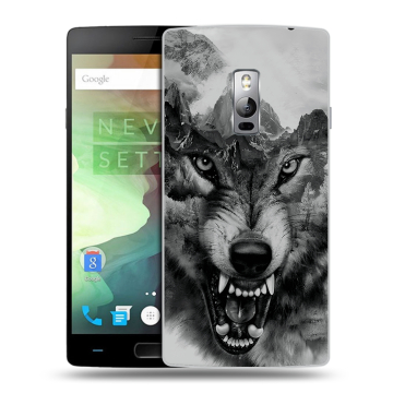 Пластиковый чехол на OnePlus 2 с принтом Волк Пластиковый чехол на OnePlus 2 с принтом Волк