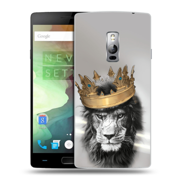 Пластиковый чехол на OnePlus 2 с принтом Лев с короной Пластиковый чехол на OnePlus 2 с принтом Лев с короной