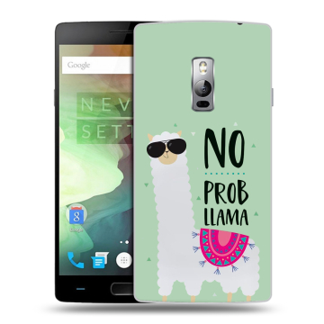 Пластиковый чехол на OnePlus 2 с принтом Лама Пластиковый чехол на OnePlus 2 с принтом Лама