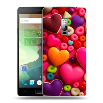Пластиковый чехол на OnePlus 2 с принтом Сердечки Пластиковый чехол на OnePlus 2 с принтом Сердечки