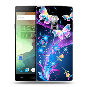 Пластиковый чехол на OnePlus 2 с принтом Бабочки Пластиковый чехол на OnePlus 2 с принтом Бабочки