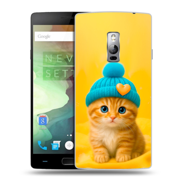 Пластиковый чехол на OnePlus 2 с принтом Котенок в шапке