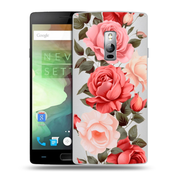 Пластиковый чехол на OnePlus 2 с принтом Розы Пластиковый чехол на OnePlus 2 с принтом Розы