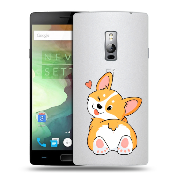 Пластиковый чехол на OnePlus 2 с принтом Корги Пластиковый чехол на OnePlus 2 с принтом Корги