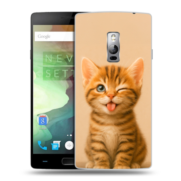 Пластиковый чехол на OnePlus 2 с принтом котенок Пластиковый чехол на OnePlus 2 с принтом котенок