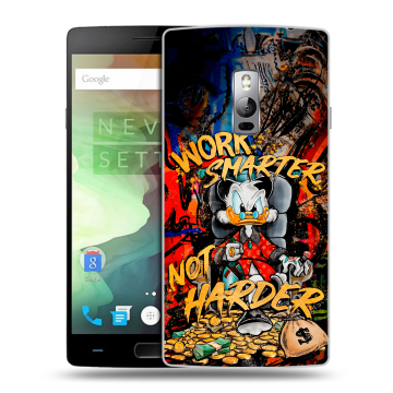 Пластиковый чехол на OnePlus 2 с принтом Дональд Дак Деньги Пластиковый чехол на OnePlus 2 с принтом Дональд Дак Деньги
