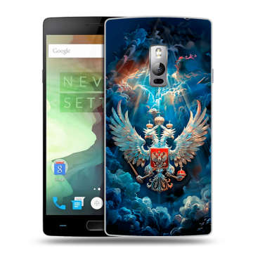 Пластиковый чехол на OnePlus 2 с принтом Герб флаг России Пластиковый чехол на OnePlus 2 с принтом Герб флаг России